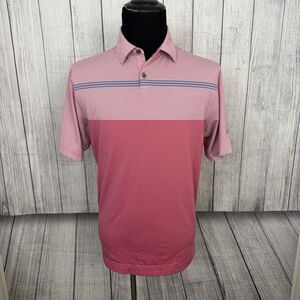 FootJoy Men’s Medium Pink Short Sleeve Polo Shirt Olde Sycamore Logo Golf FJ